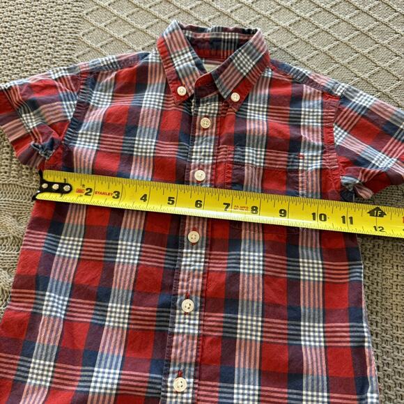 Crewcuts Short Sleeved Plaid Button Down ~ 3 - Picture 3 of 9